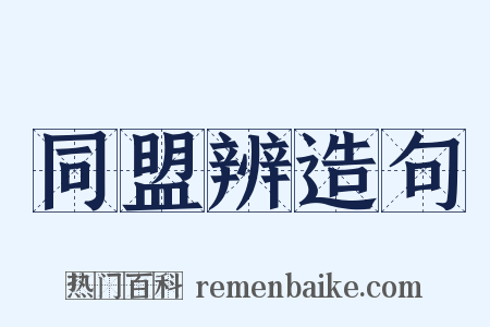 同盟辨造句是什么意思的图片